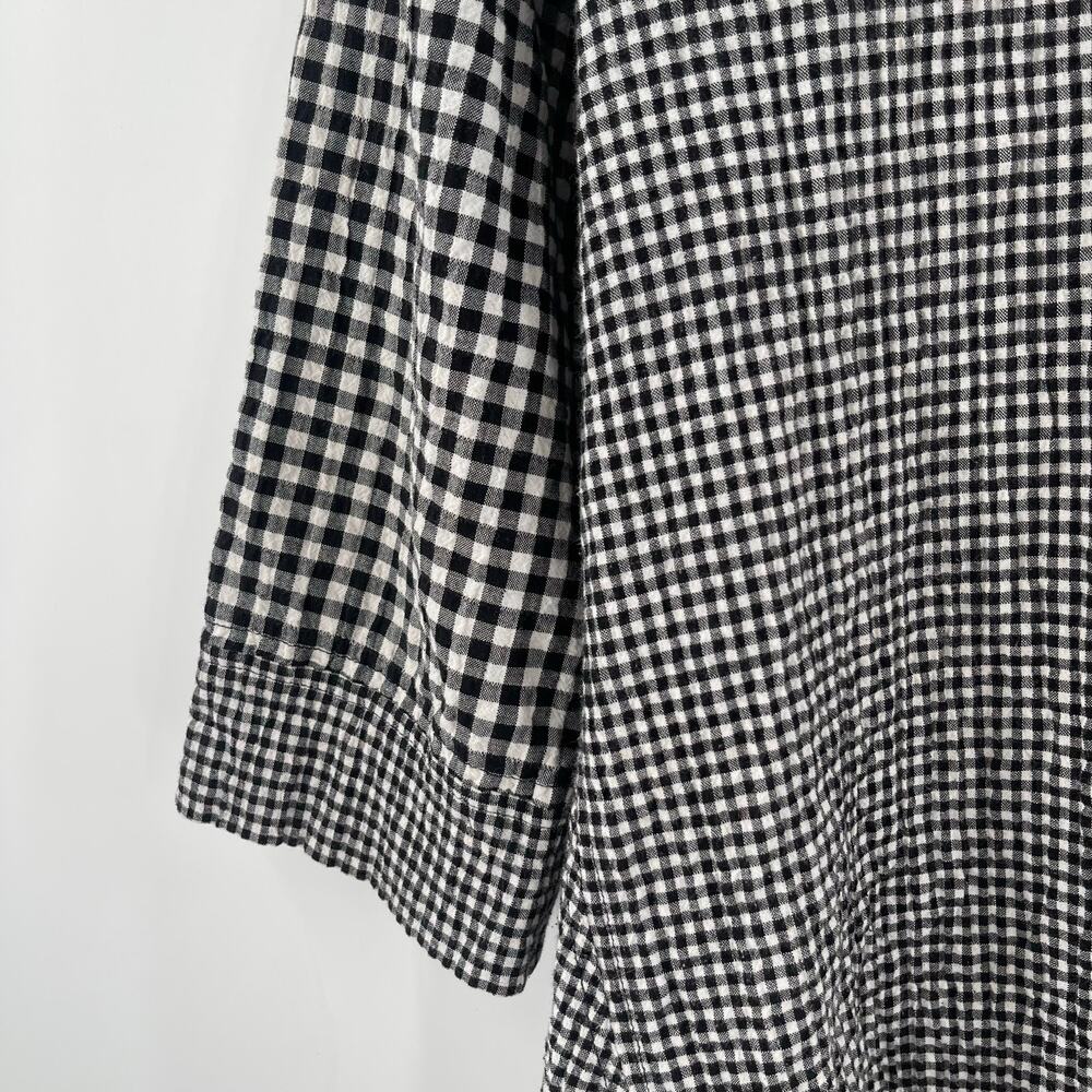HABITAT Tunic Top Small Lagenlook Art To Wear Artsy Gingham Mixed Checks Funky - Picture 7 of 12